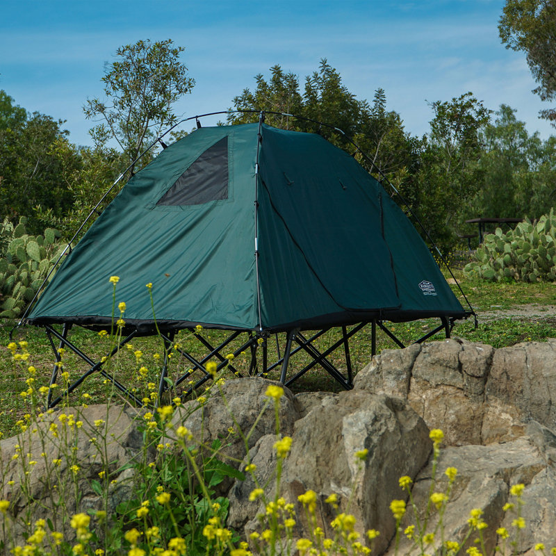 KampRite CTC Double 2 Person Compact Collapsible Tent Cot W/ Roller